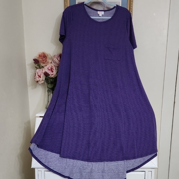 Purple Polka Dot Women's Top - Picture 2 of 8